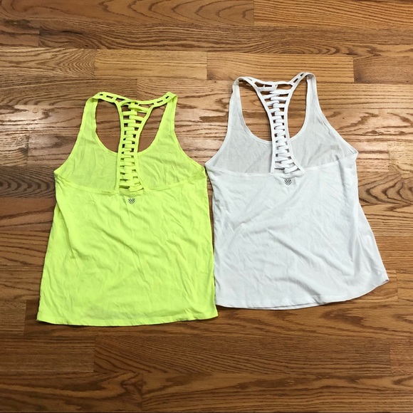 Forever 21 Tops - 2 Forever 21 tank tops: white & neon yellow (XS)